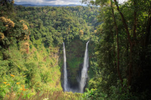 The spectacular Tad Fane waterfall located in Tad Lo, Bolaven Plateau, southern Laos